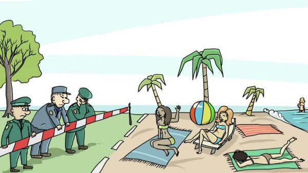 пляж рисунки