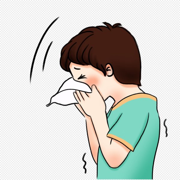 мальчик чихает