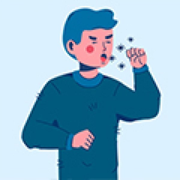 чихает человек