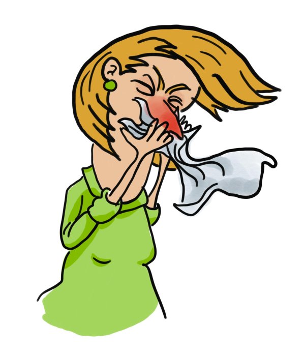 человек с носовым платком