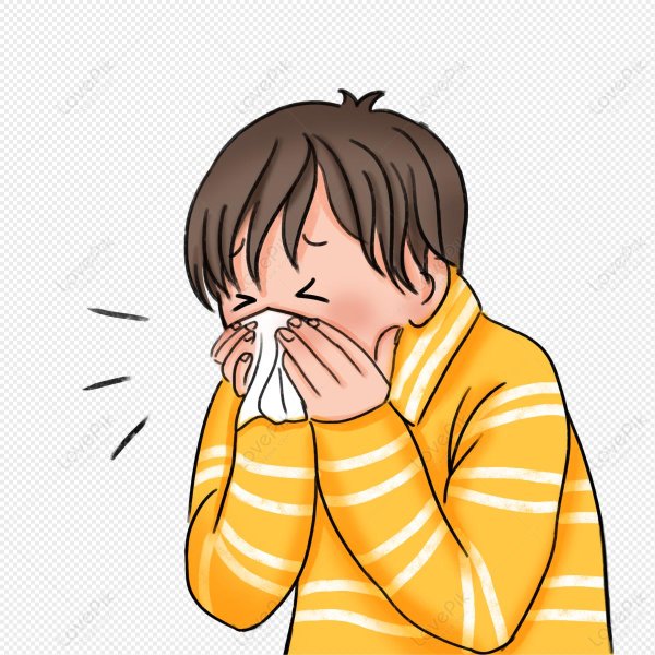 мальчик чихает