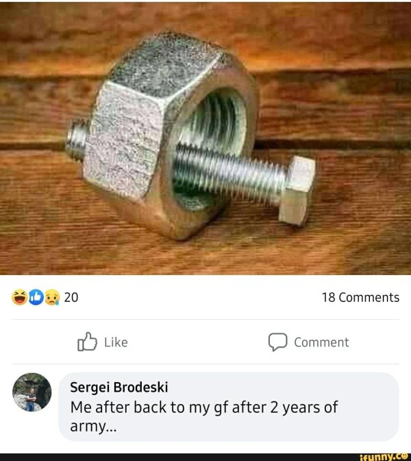 болт в гайке 18