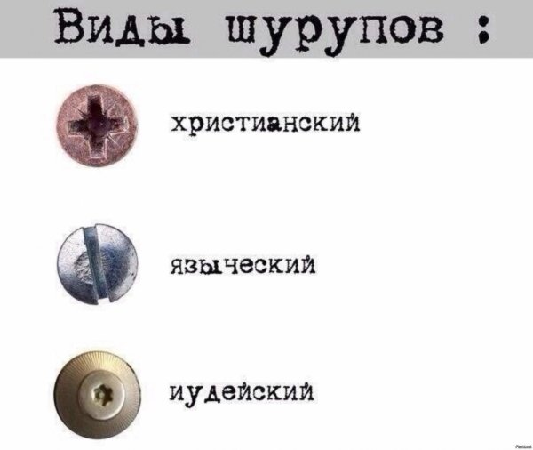 виды шурупов
