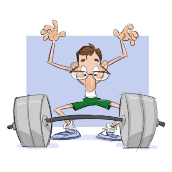 поднимает штангу