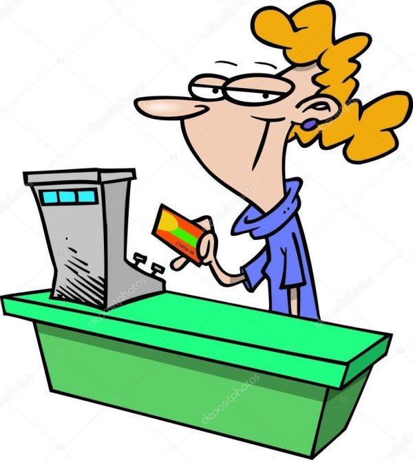 кассирша мультяшная