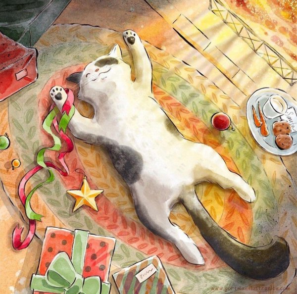 акварельные котики