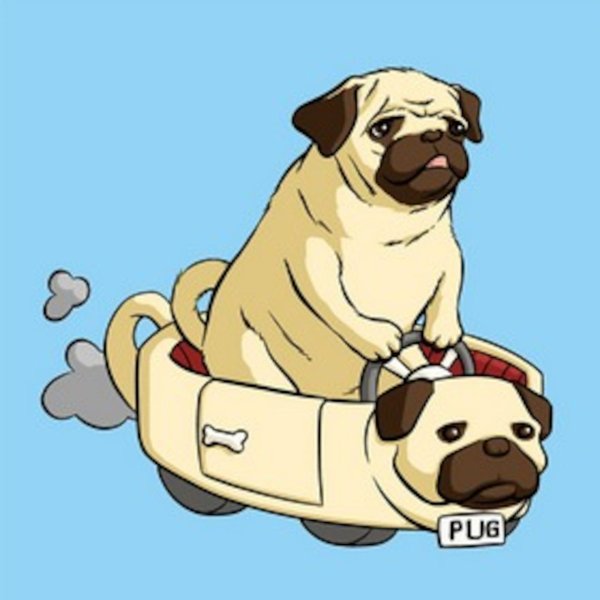 мультяшные мопсы