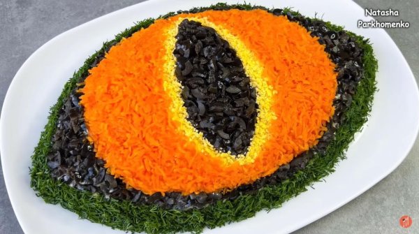 красивое оформление салата