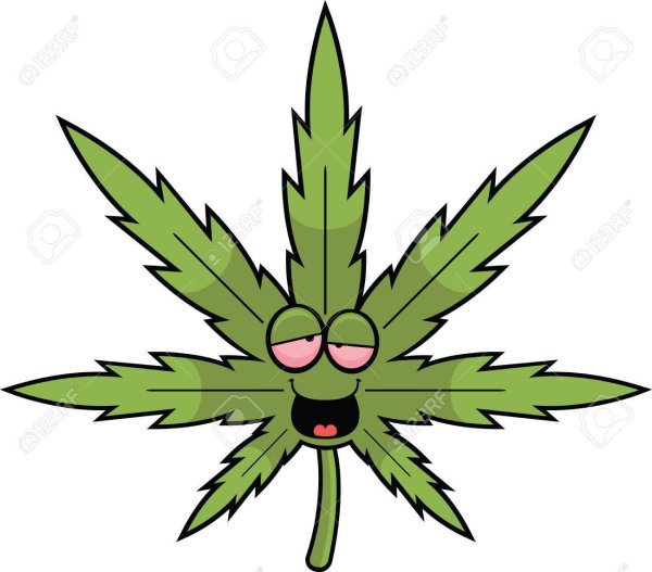 лист канабиса мультяшка