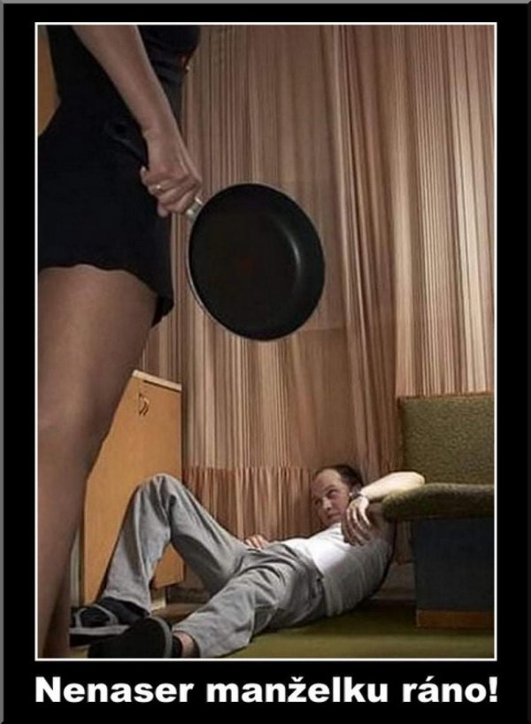 жена со сковородкой