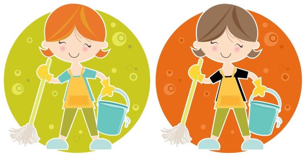 уборщица мультяшный