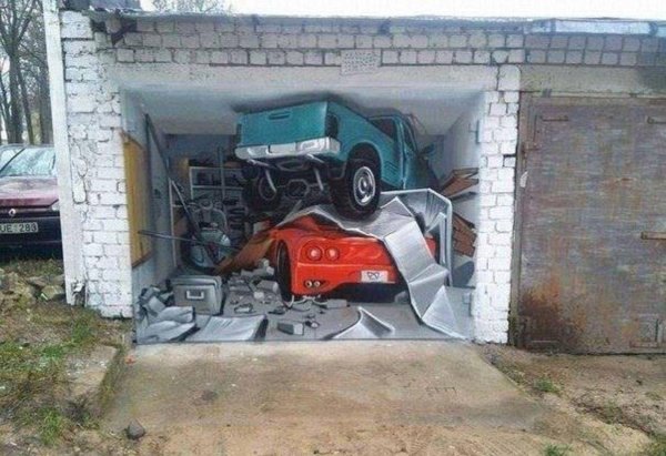 рисунки на гаражных воротах