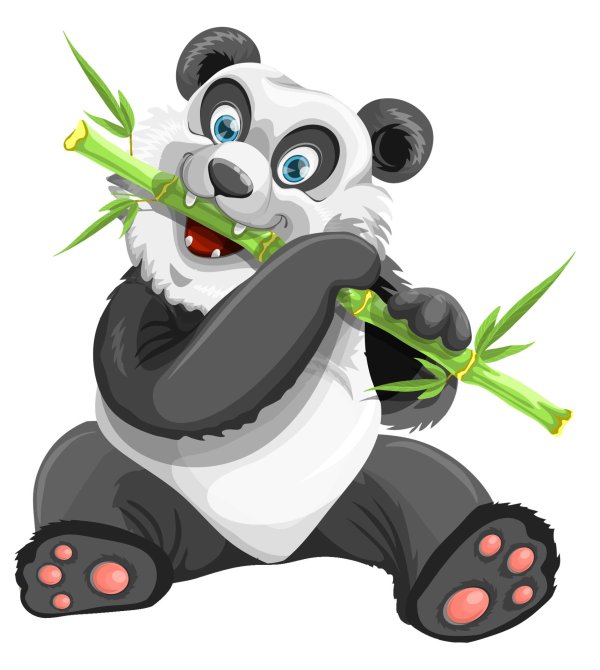 панда мультяшка