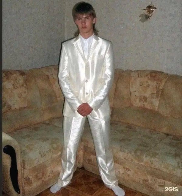 мужской белый костюм