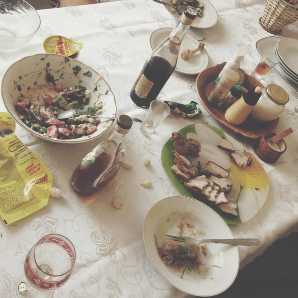 сервировка стола на ужин