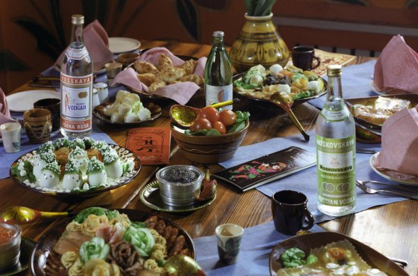 русский стол под водку