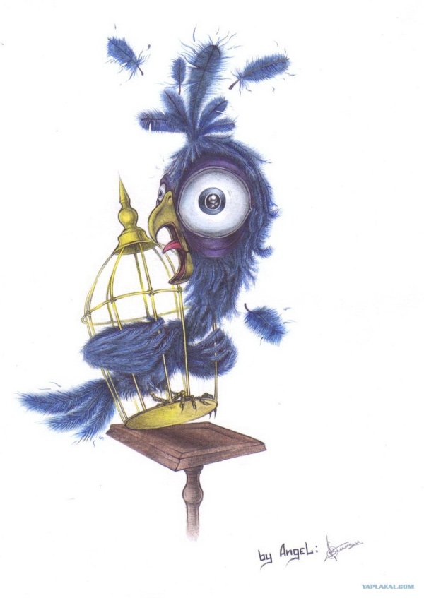 мультяшная ворона