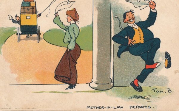 старинные юмористические открытки