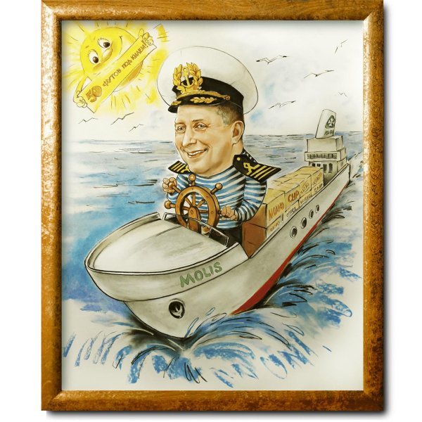 шарж в лодке