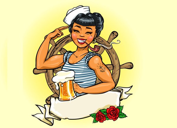 морячка рисунок