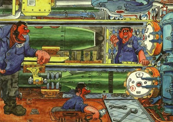 на подводной лодке