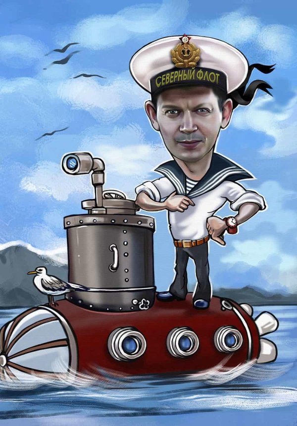 шарж военный