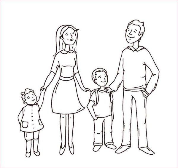 рисунок семье
