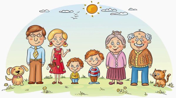 семья мультяшная