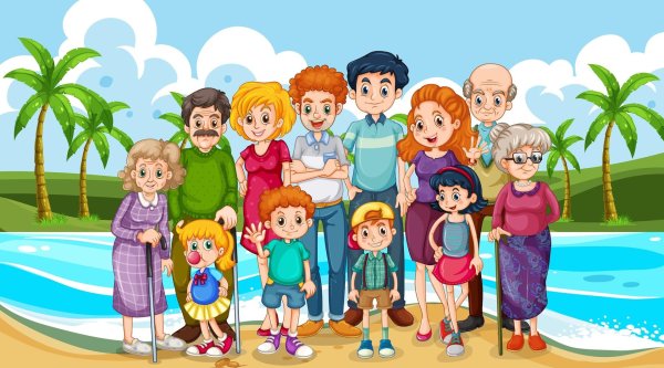 семья мультяшные