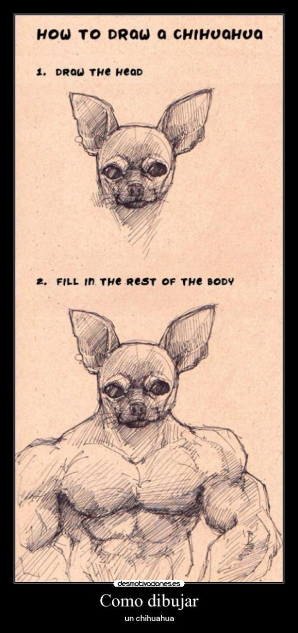 чихуахуа карандашом