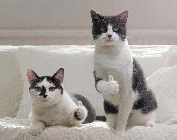 кот показывает класс