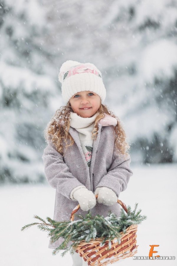 детская зимняя фотосессия