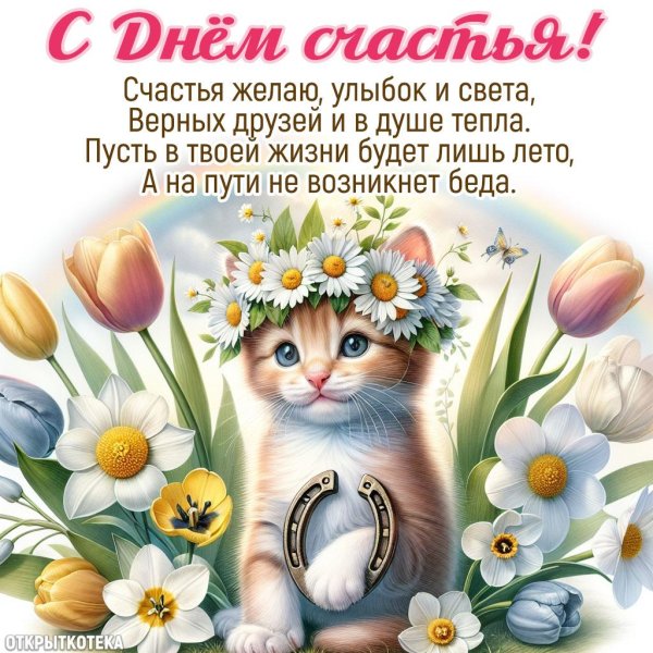 открытка с днём счастья