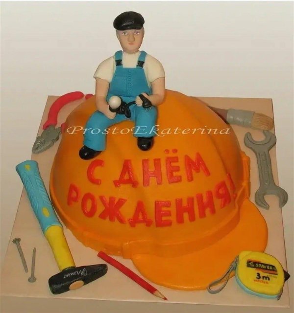 торт для строителя