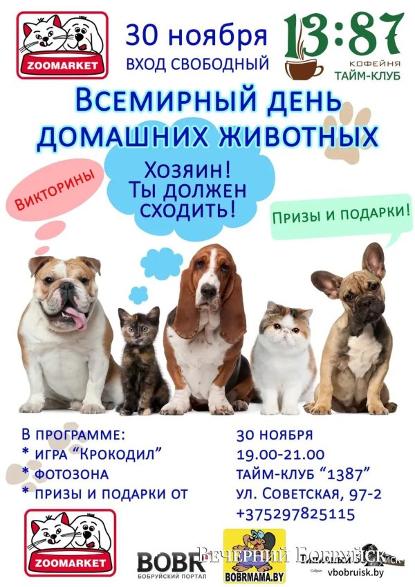 всемирный день домашних животных