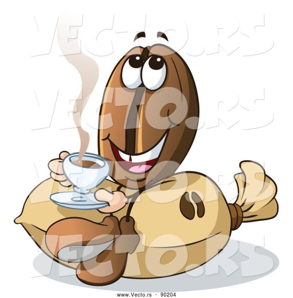 кофейное зерно мультяшное