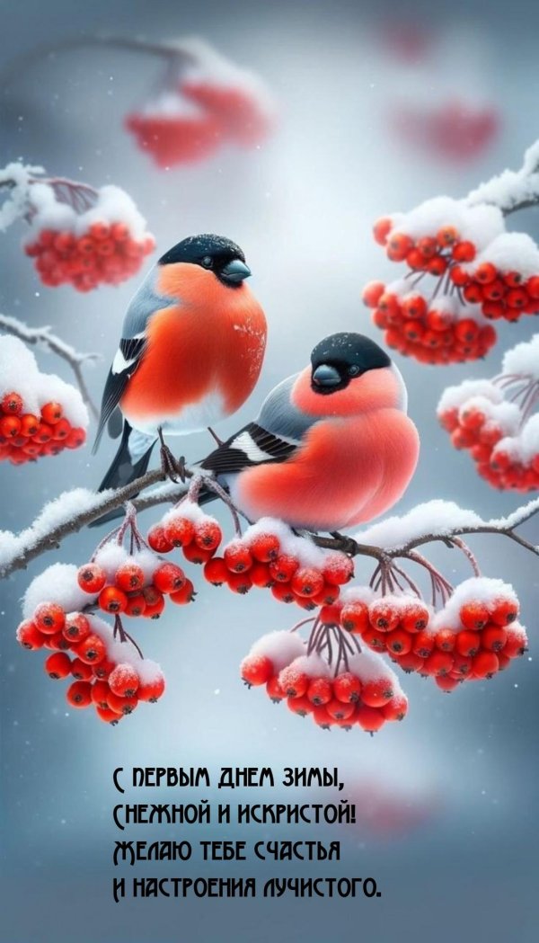 снегири на рябине