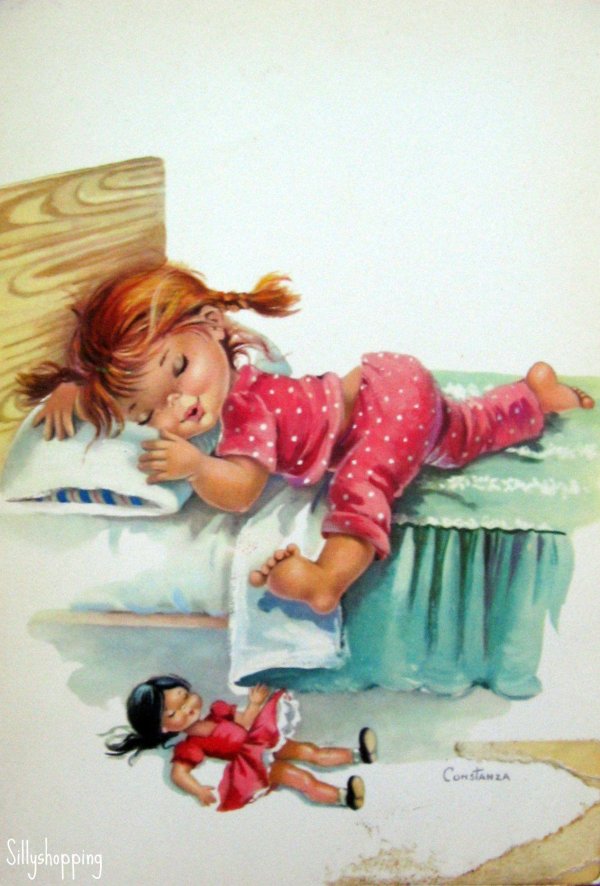 девочка проснулась