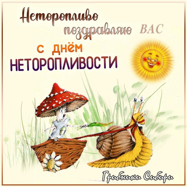 с днем неторопливости