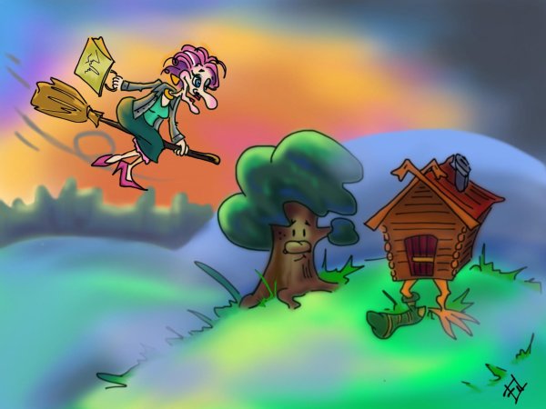 баба яга рисунки