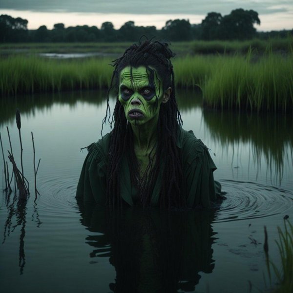 кикимора на болоте