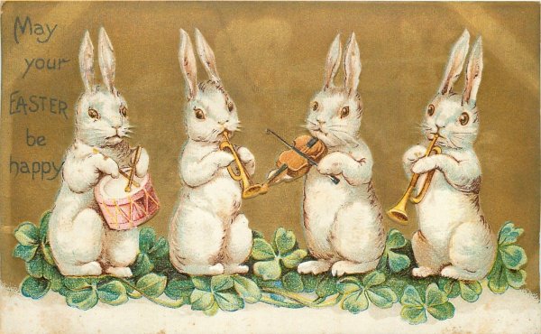 винтажные пасхальные кролики