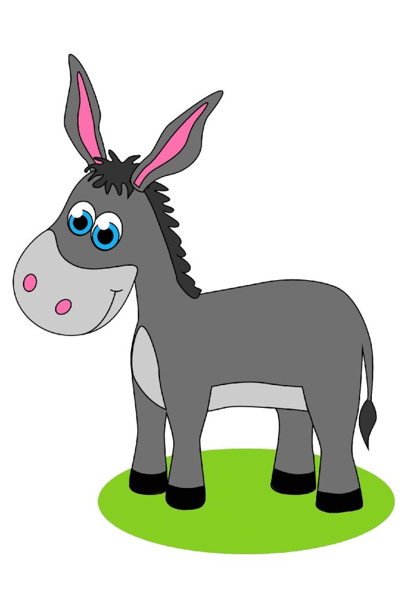 серый ослик
