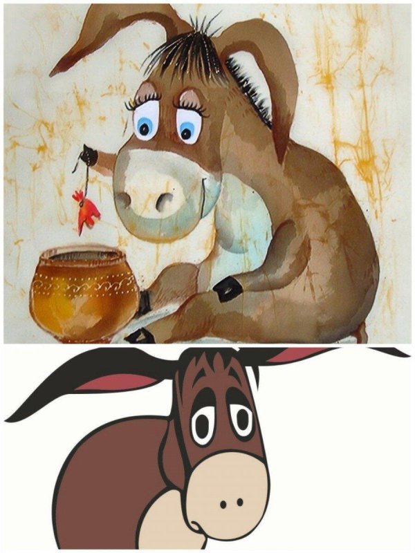 веселый ослик