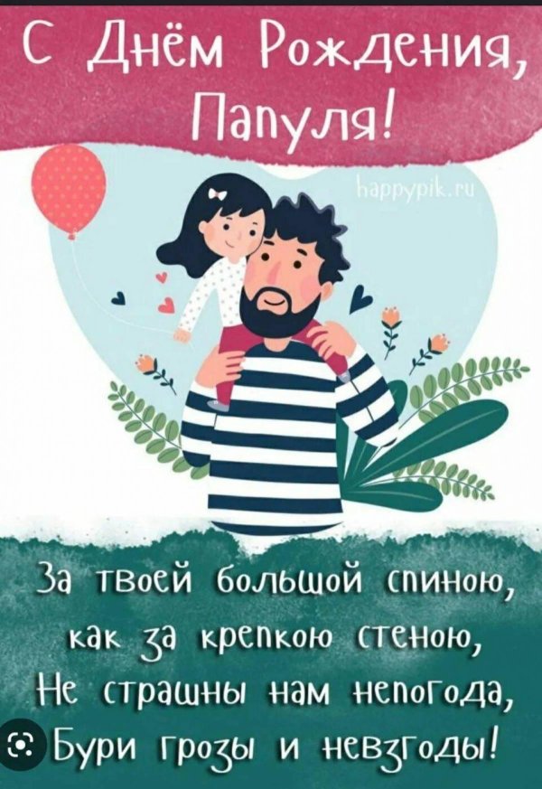 открытка для папы на день рождение