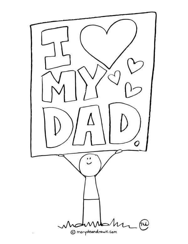 легкие рисунки для папы