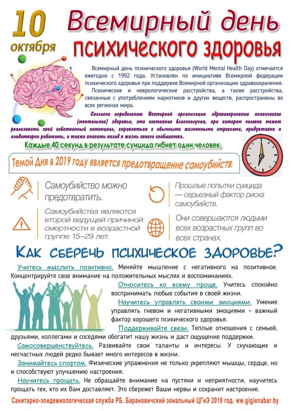 10 октября день психического здоровья