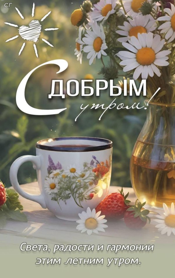 доброго утра ромашки
