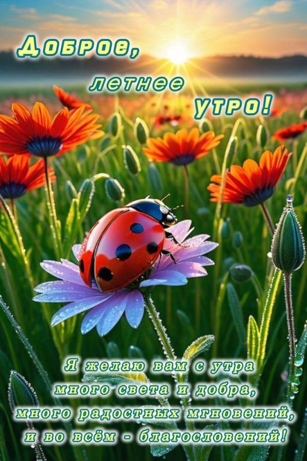 доброе утро божья коровка
