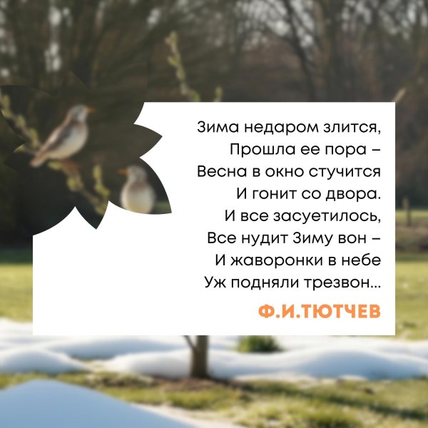 тютчев зима недаром злится